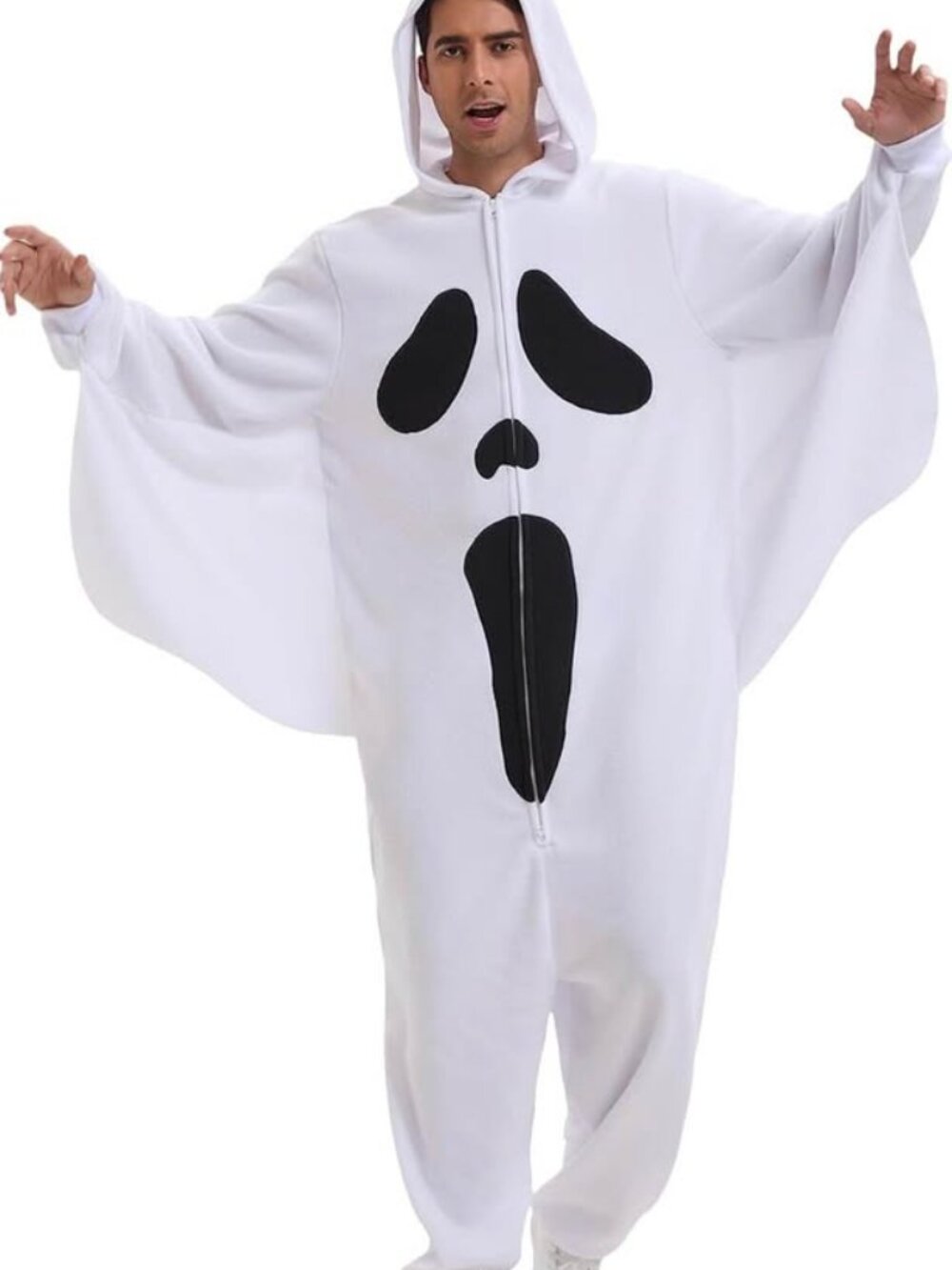 Adult Ghost Onesie Costume Sz Medium